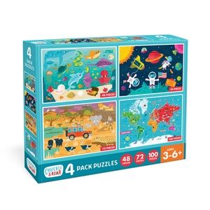 Chuckle & Roar 4 -Pack Jigsaw Puzzles for Kids Age 3-6+